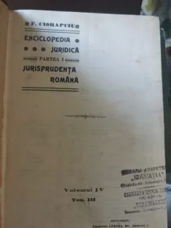 Enciclopedia Juridica vol IV - F.Ciorapciu