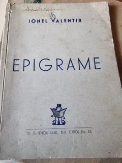 Epigrame - Ionel Valentir  cu dedicatie