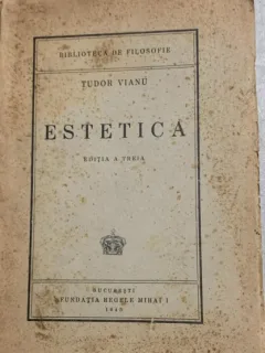 Estetica -Tudor Vianu - din biblioteca lui Geo Dumitrescu