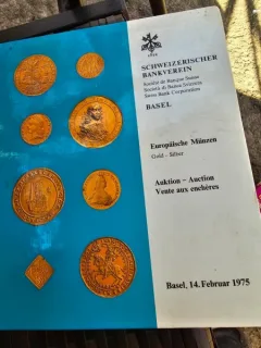 Europaische Munzen golden-silver, Basel 14 februarie 1975, catalog de monede