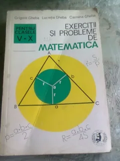 EXERCITII SI PROBLEME DE MATEMATICA PENTRU CLASELE V-X - GRIGORE GHEBA, LUCRETIA GHEBA