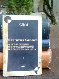 EXPERTIZA GRAFICA -H.STAHL ,1940 ,LIPSA PAGINA DE TITLU)