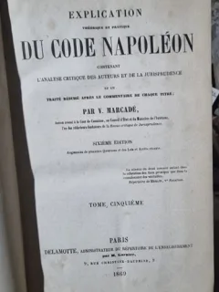 Explications du Code Napoleon - V. Marcade tome cinquieme
