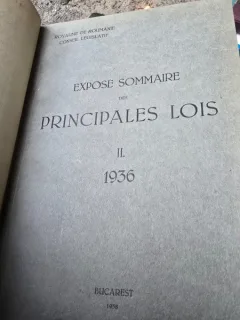 Expose Sommaire des Principales Lois - Conseil Legislatif Vol.II 1936-37