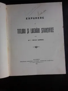 EXPUNERE DE TITLURI SI LUCRARI - VICTOR GOMOIU