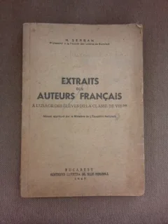 Extrais des auteurs francais pour classe VIII-a - N. Serban