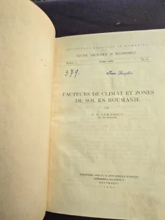 Facteurs de climat et zones de sol en Roumanie - N.C. Cernescu