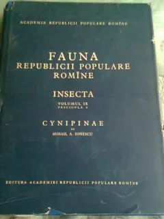 FAUNA REPUBLICII POPULARE ROMANE , INSECTA , VOL.IX, FASCICOLA 1 - MIHAIL A IONESCU
