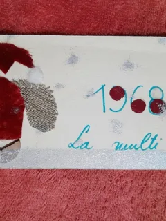 Felicitare confectionata manual, 1968