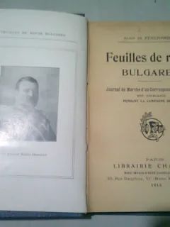 FEUILLES DE ROUTE BULGARES - ALAIN DE PENENNRUN  (CARTE IN LIMBA FRANCEZA)