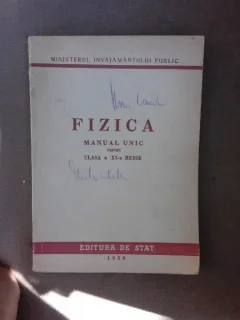 Fizica, manual unic pentru clasa a XI-a medie