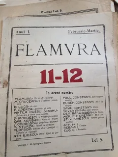 Flamura - Literara Sociala Artistica - Anul I Nr. 11-12 - Februarie-Martie