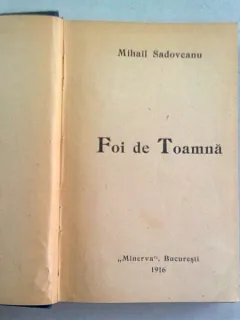 FOI DE TOAMNA - MIHAIL SADOVEANU