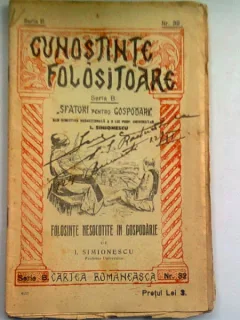FOLOSINTE NESOCOTITE IN GOSPODARIE - I. SIMIONESCU