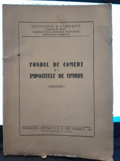 Fondul de comert si impozitele de timbru - Constantin D. Radulescu