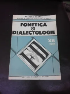 FONETICA SI DIALECTOLOGIE NR.XII/1993