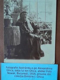 Fotografie, Alexandrina Ghica, sotia lui Ion Ghica, 1916