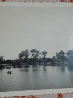Fotografie, cu barca pe lac, Baneasa 1935