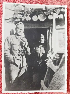 Fotografie, doi militari perioada interbelica