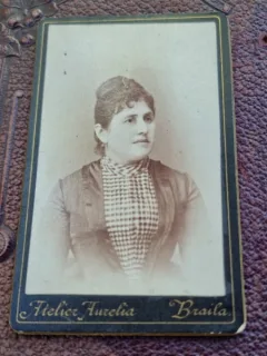 Fotografie femeie, Braila, tip CDV