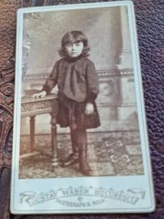 Fotografie fetita, tip CDV