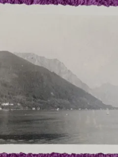 Fotografie, Gmunden, Austria, vedere de pe promenada, 1934