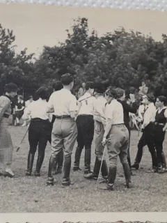Fotografie, grup de elevi de la scoala de calarie, 1936