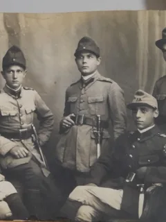 Fotografie, grup de militari din primul razboi mondial
