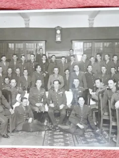 Fotografie, grup de militari la un eveniment festiv