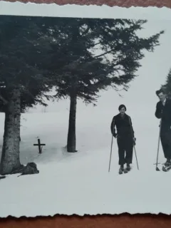 Fotografie, familiaLitarczek la schi la Predeal, 1934