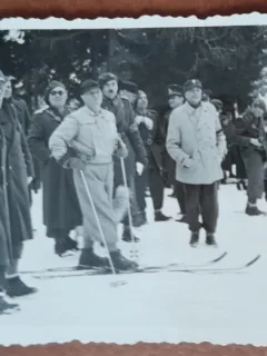 Fotografie, militari vanatori de munte, intr-un moment de relaxare, al doilea razboi mondial