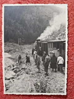 Fotografie, muncitori la caile ferate, Bistrita Nasaud Valea Vaserului, 1937