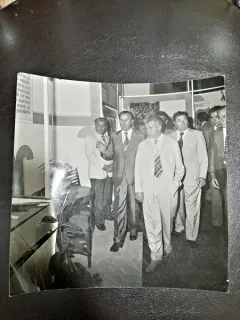 Fotografie Nicolae Ceausescu in vizita de lucru