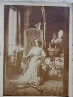 Fotografie originala Regina Maria - la Palatul Cotroceni - 1907, fotograf A. Brand