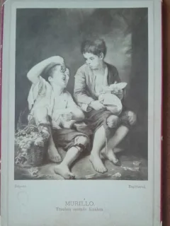 Fotografie pe carton, dupa pictura de Bartolomé Esteban Murillo (1618-1682)