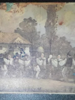 Fotografie pe carton, Hora romaneasca, inceput de secol XX