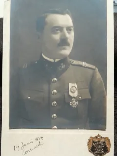 Fotografie pe carton, militar 1929