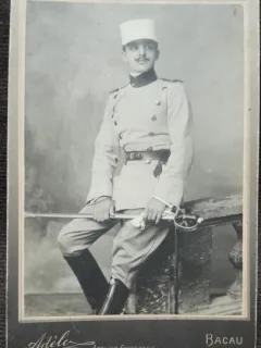 Fotografie pe carton, militar, perioada primului razboi mondial