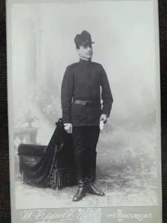 Fotografie pe carton, militar, perioada primului razboi mondiial