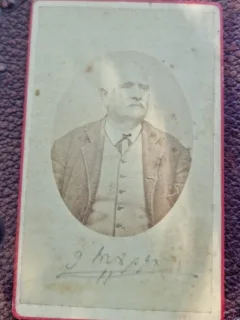 Fotografie portret barbat, tip CDV