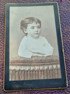Fotografie portret copil, tip CDV