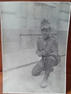 Fotografie, soldat cu pusca, 1926