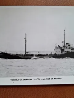 Fotografie The Bulk Oil Steamship - Pass of Melfort, inceput de secol XX