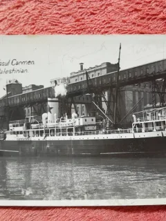 Fotografie tip carte postala, Constanta, Vasul Carmen, Pavilion Palestinian, perioada interbelica
