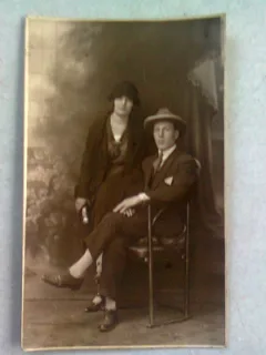 FOTOGRAFIE TIP CARTE POSTALA, CUPLU ANUL 1924
