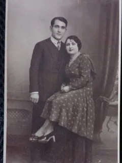 Fotografie tip Carte Postala, Femeie si barbat, 1930