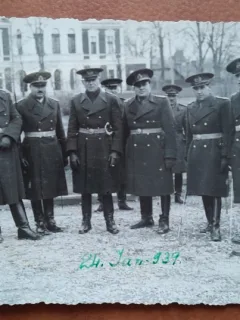 Fotografie tip carte postala, grup de militari, 1939