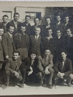 Fotografie tip Carte postala, Grupa 527 de la Institutul Politehnic din Bucuresti, 1955