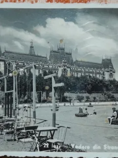 Fotografie tip carte postala, Iasi, vedere din strand, 1918