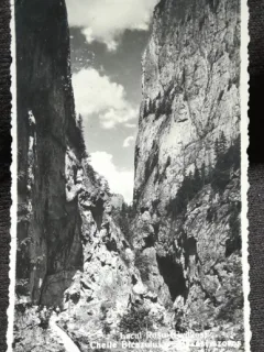 Fotografie tip carte postala, Lacul Rosu Cheile Bicazului, 1937